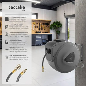 Druckluftschlauch mit Trommel grau 30 m