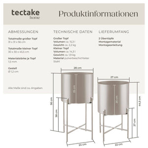 Pflanzenständer Mine taupe