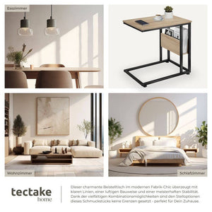 Beistelltisch Wigan Industrial Holz hell, Eiche Sonoma