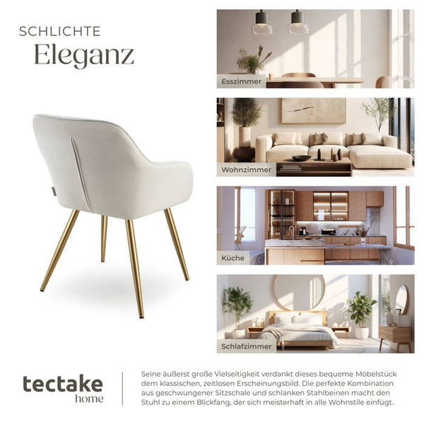 Stuhl Marilyn créme/gold 2er Set