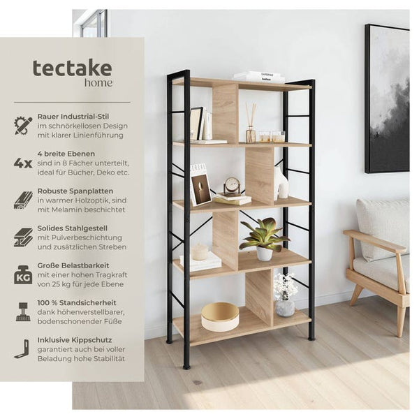 Regal Charleston Industrial Holz hell, Eiche Sonoma