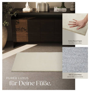 Kurzflorteppich Soft Zone beige 80 x 150 cm