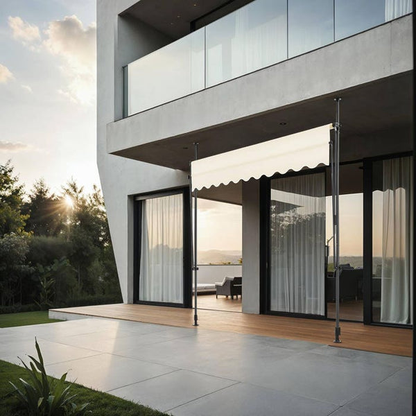 Klemmmarkise beige 250 x 180 cm