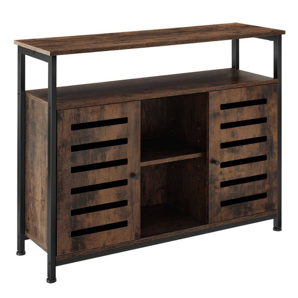 Sideboard Warrington 100x37x82cm Industrial dunkelbraun