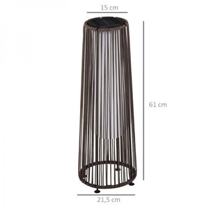 Gartenleuchte, Aussenlampe, solarbetrieben, 8 Stunden Betrieb, Automatikmodus, Rattanoptik