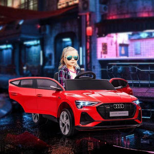 Kinder-Elektroauto, bis 5 km/h, mit Sicherheitsgurt, Fernbedienung Musikfunktion, rot
