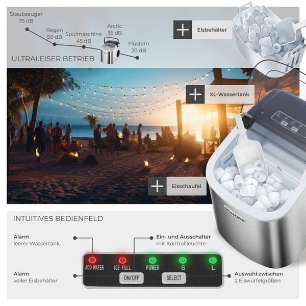Eiswürfelmaschine Arctic silber