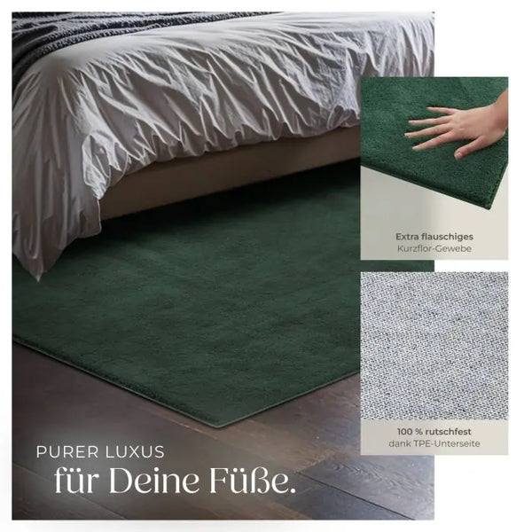 Kurzflorteppich Soft Zone grün 120 x 170 cm