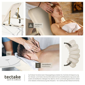 3 Zonen Massageliege Phuket beige