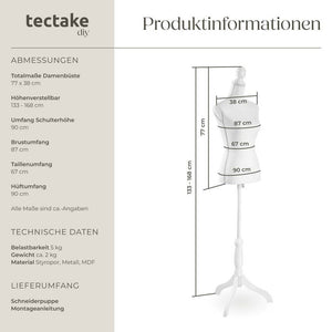 dress form, white