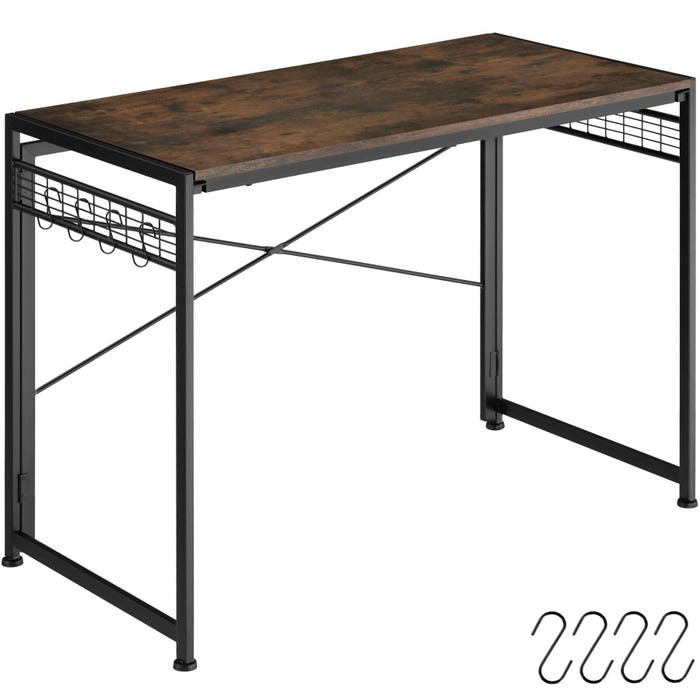 Schreibtisch Paterson Industrial Holz dunkel, rustikal