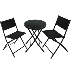 Gartenset Düsseldorf 2+1 schwarz