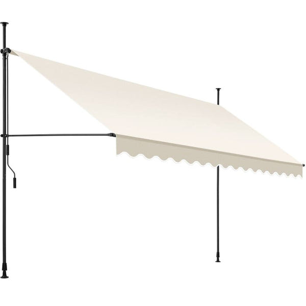 Klemmmarkise beige 400 x 180 cm