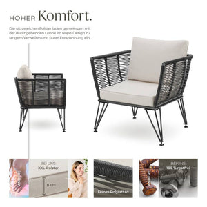 Garten-Loungesessel Sundo 4er Set