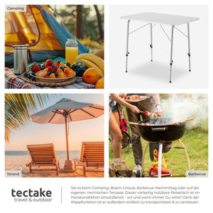 Camping Klapptisch höhenverstellbar 80x60x68cm