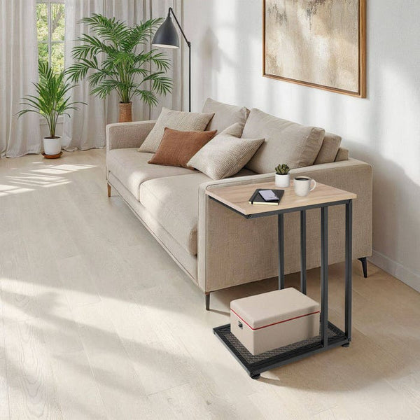 Beistelltisch Eton Industrial Holz hell, Eiche Sonoma