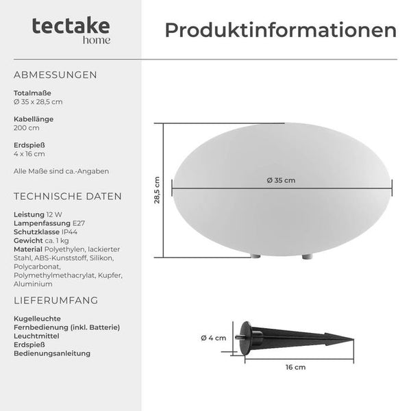 Kugelleuchte Luminous Eye L (Ø 35 x 27,5 cm)