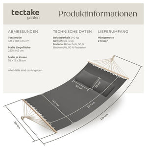Hängematte Eden, dunkelgrau