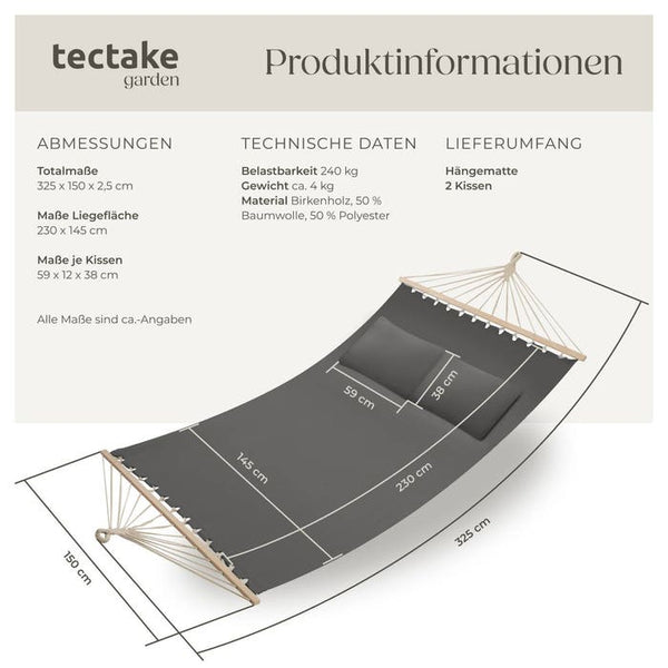 Hängematte Eden, dunkelgrau
