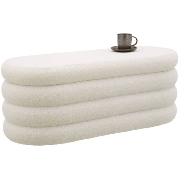 Polsterbank Altu Bouclé creme-weiss
