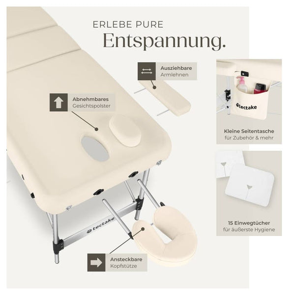 3 Zonen Massageliege Phuket beige