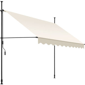 Klemmmarkise beige 250 x 180 cm