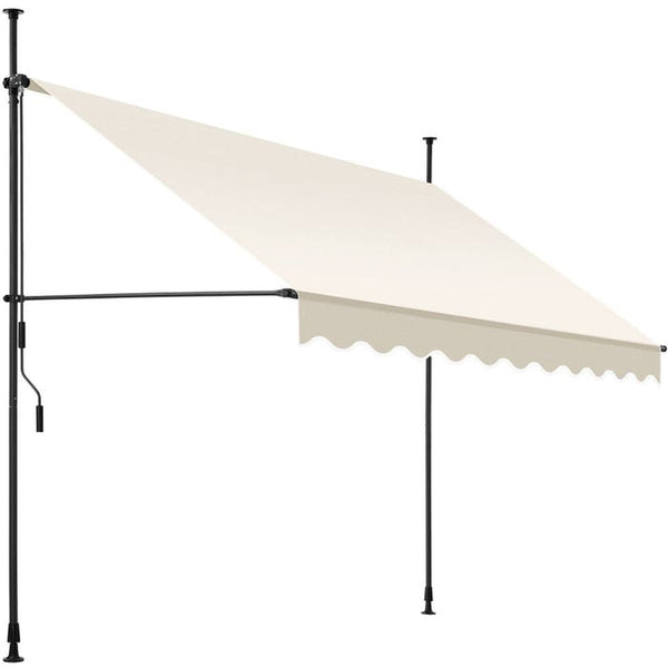 Klemmmarkise beige 250 x 180 cm