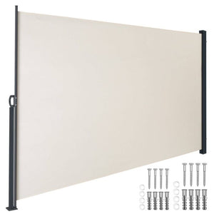 Ausziehbare Seitenmarkise mit Aufrollmechanismus, blickdicht beige 300 x 200 cm