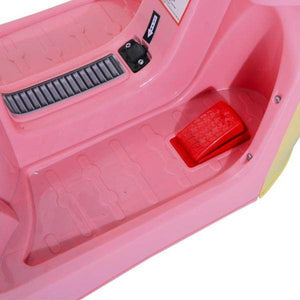 Elektro Kinderroller Kindermotorrad 6V 3 km/h 108 x 51 x 75cm Rosa Gelb