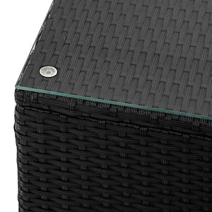 Rattan Lounge Milano schwarz/grau