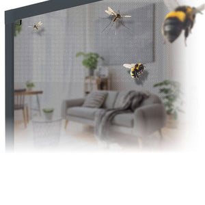 Fliegengitter mit Aluminiumrahmen anthrazit 100 x 120 cm