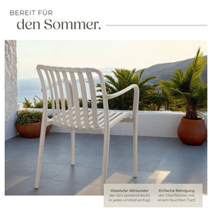 Gartenstühle Alcudia taupe 2er Set