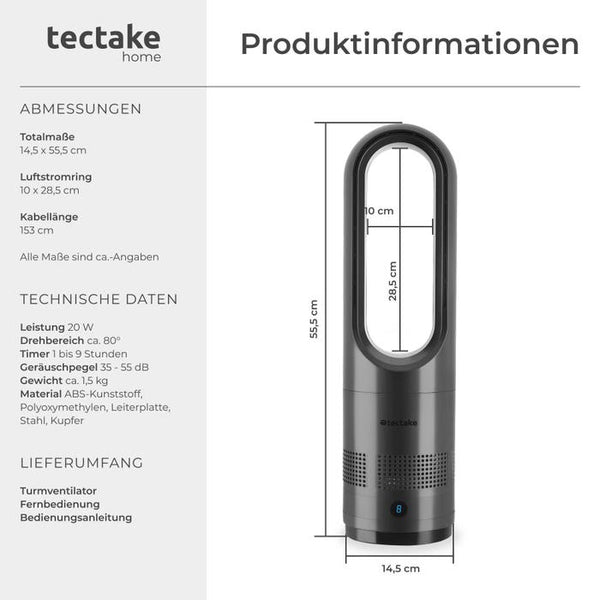 Turmventilator Polar anthrazit