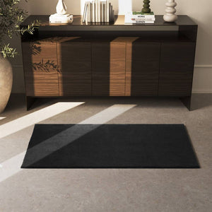 Tapis à poils courts Soft Zone noir 80 x 150 cm 