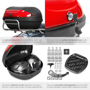 Topcase mit Reflektor, Volumen ca. 48 Liter