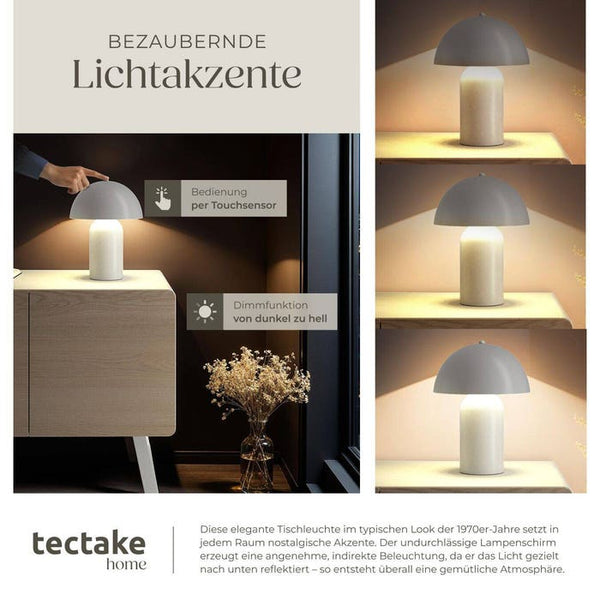 Retro-Tischlampe Kade weiss