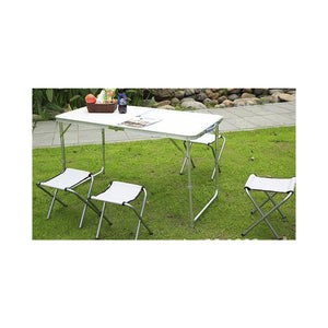 dameco Campingtisch Set faltbar mit 4 Klappstühlen