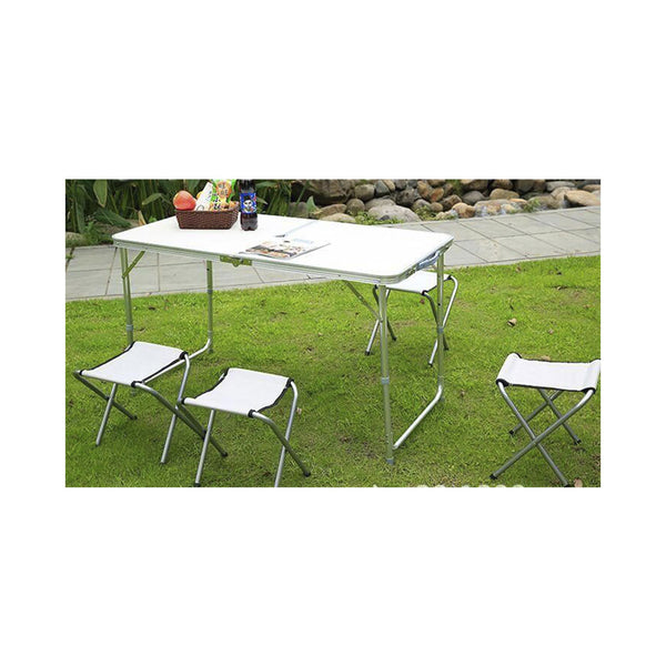dameco Campingtisch Set faltbar mit 4 Klappstühlen