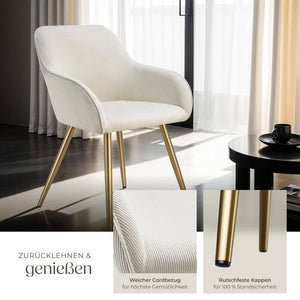 Stuhl Marilyn créme/gold 4er Set