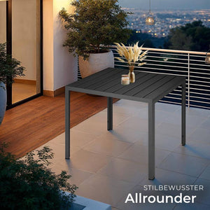 Aluminium Gartentisch Maren schwarz