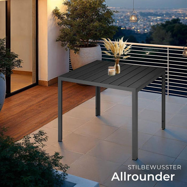 Aluminium Gartentisch Maren schwarz