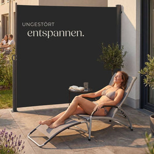 Seitenmarkise schwarz 300 x 200 cm