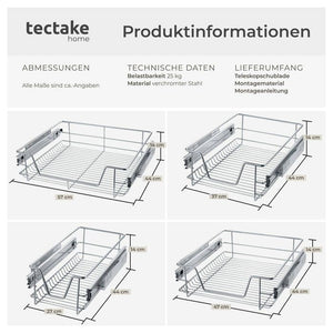 Teleskopschublade, 47cm