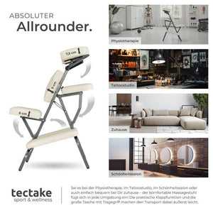 Massagestuhl aus Kunstleder beige