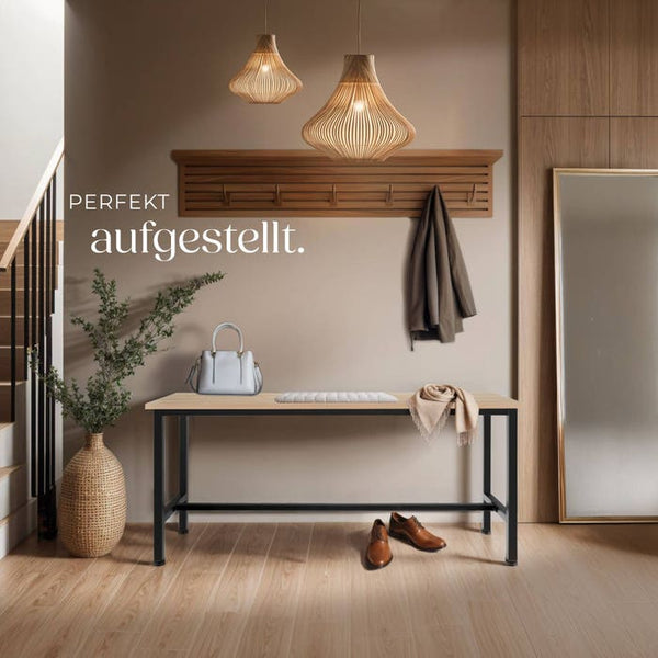 2 Sitzbänke Fairfield Industrial Holz hell, Eiche Sonoma