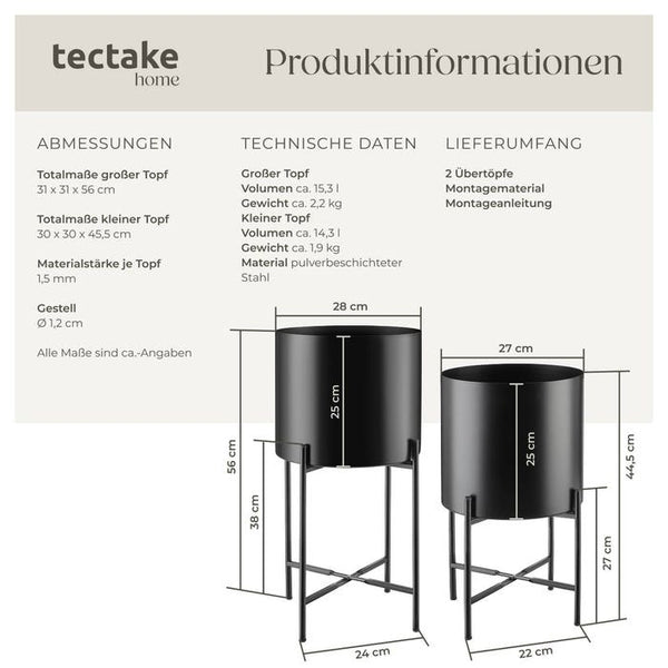 Pflanzenständer Mine schwarz