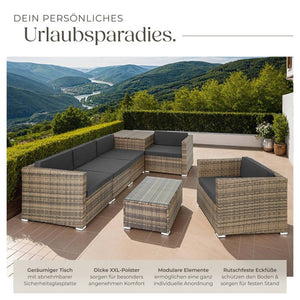 Rattan Lounge Pisa, natur