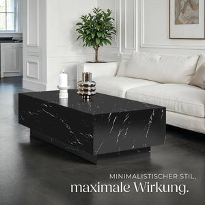 Couchtisch Lasley Marmor Optik schwarz 120 x 60 x 35 cm