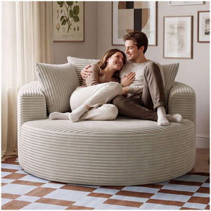 Relaxsessel Love Boneless Premiumschaumstoff Samtcord beige