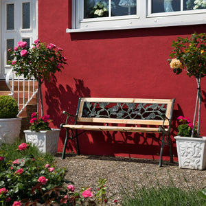 Gartenbank Marina aus Holz & Gusseisen